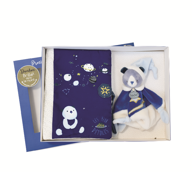  - gift set comforter + health book cover blue bear 